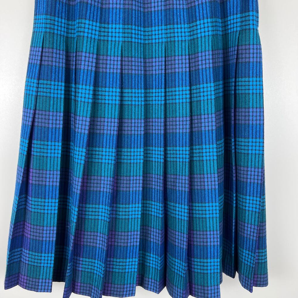 Pendleton 100% Vintage Wool Plaid Skirt Size 10 TALL - Picture 2 of 7